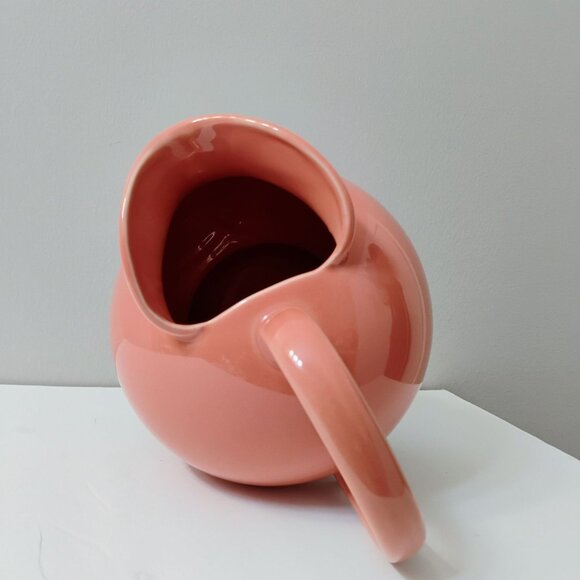 Vintage 80s Lindt Stymeist Colorways Pitcher, Ceramic Ball Jug, Pink and Green - Picture 5 of 7
